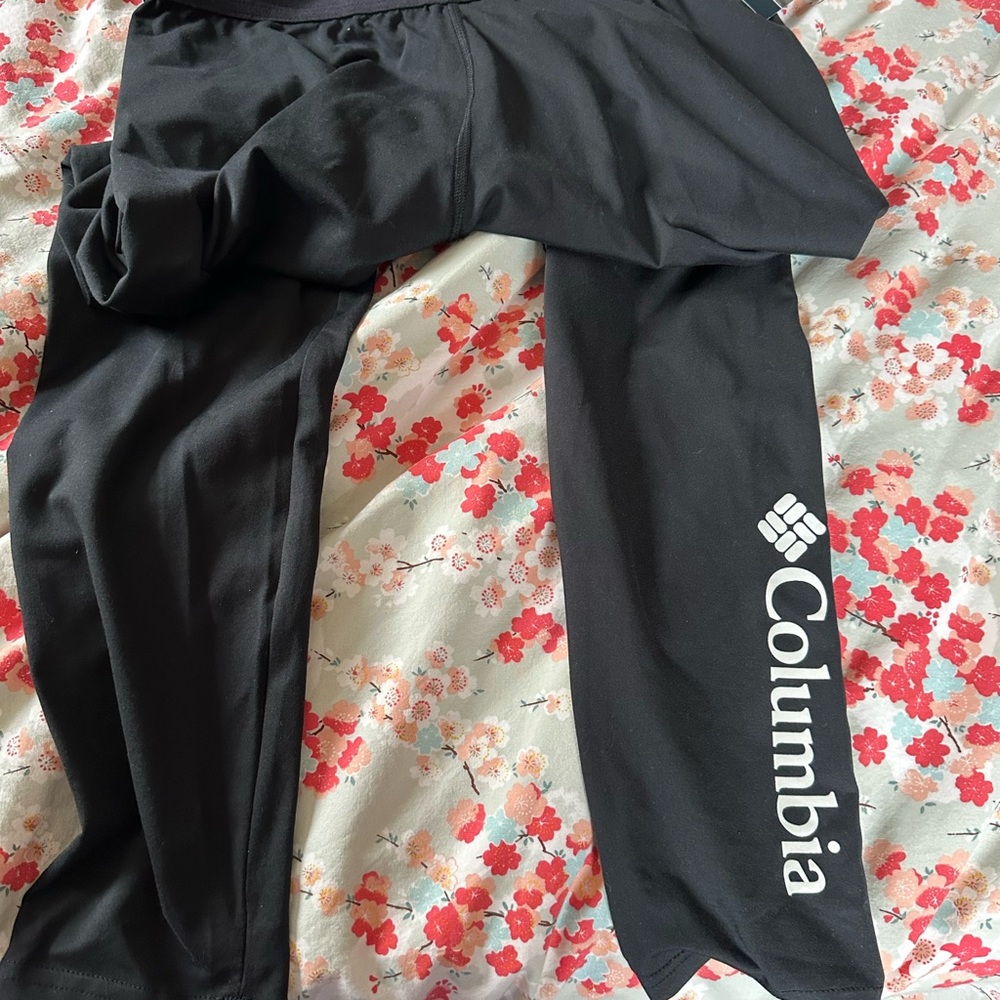 Columbia Jet Black Active Leggings NWT